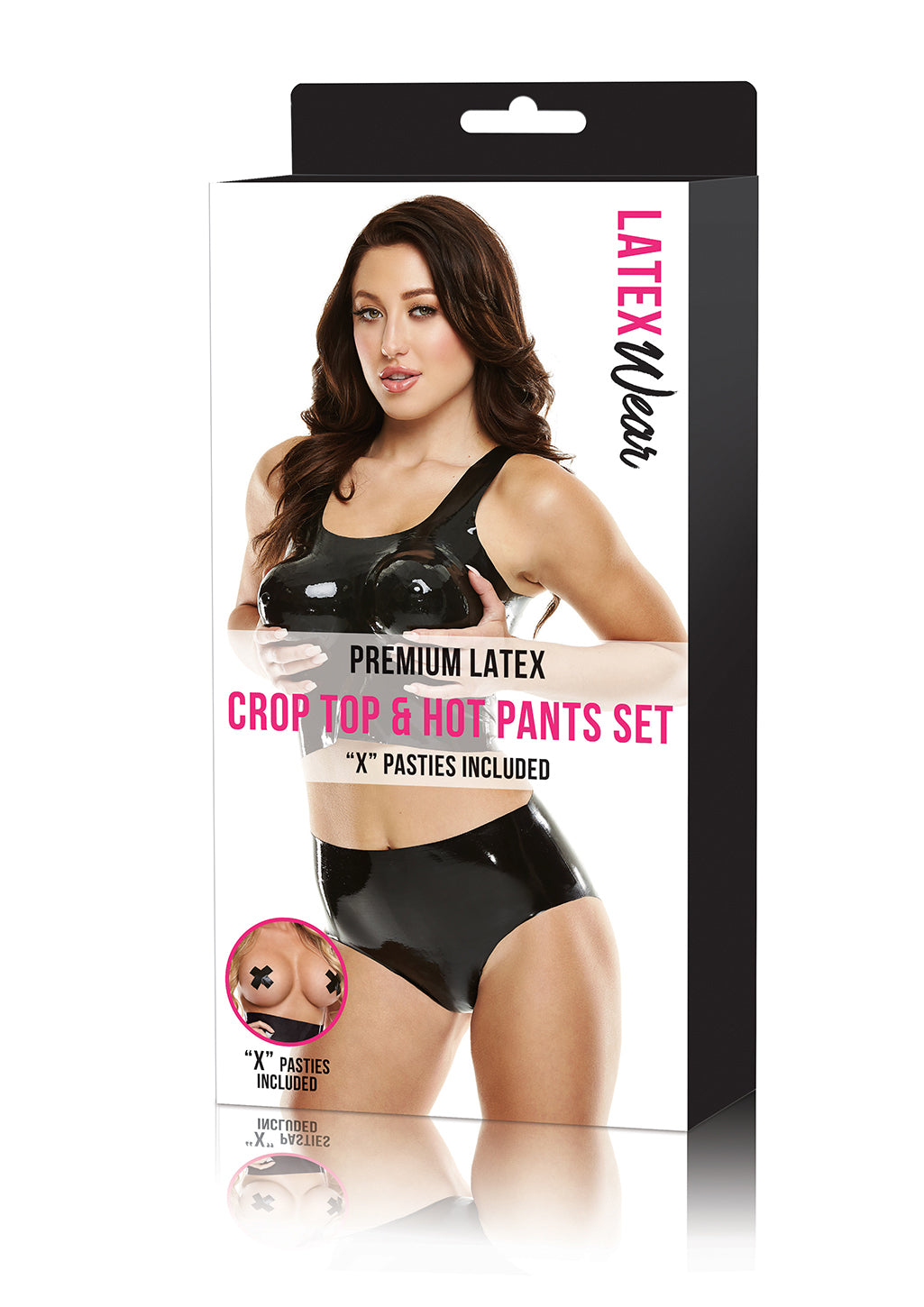 Latexwear Premium Latex 2 Piece Crop Top and Hot Pants Set