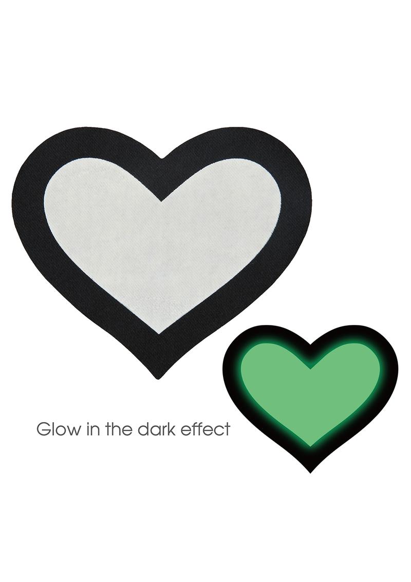 Glow In The Dark Hearts - Green