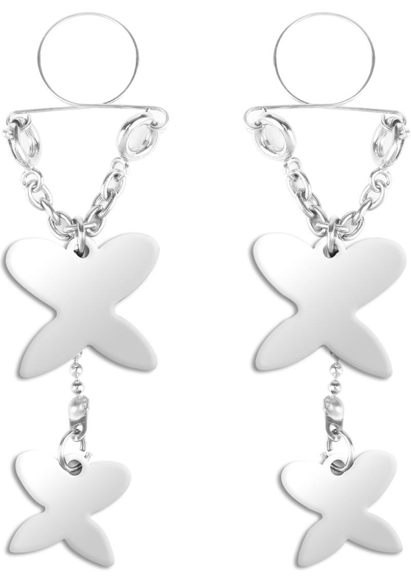 Silver Butterfly Nipple Jewelry - Silver