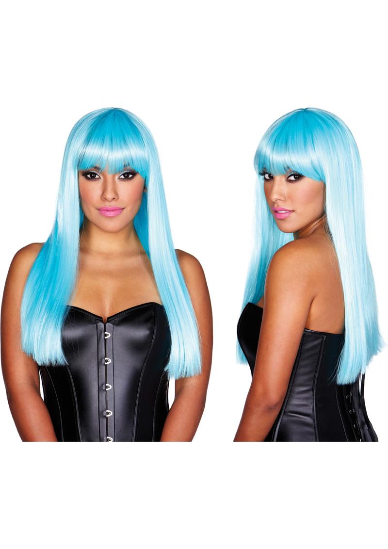 Star Blue Wig - Blue