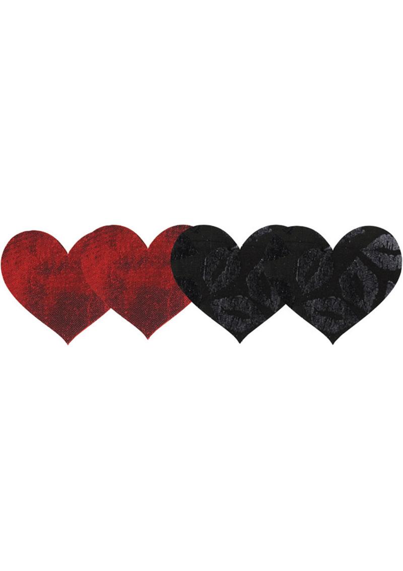 Stolen Kisses Hearts - Black/Red