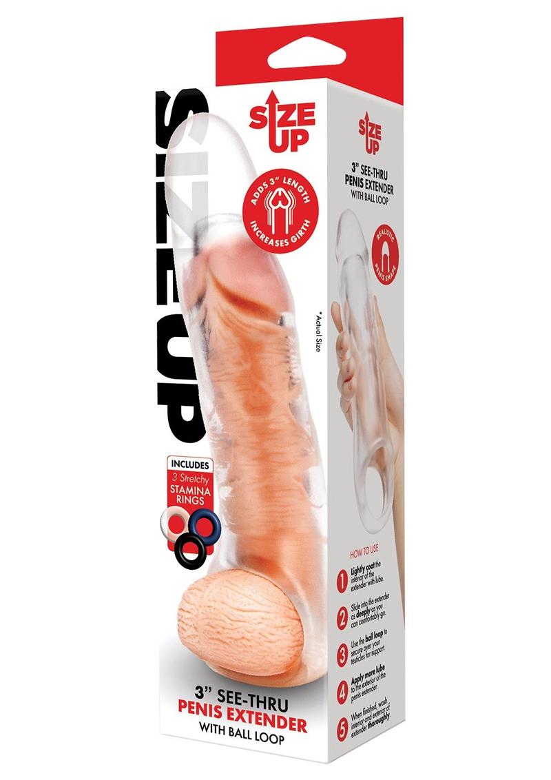 Su Clr Penis Xtndr W/ Ball Loop-Xgirthy - Clear